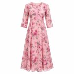 LunaBloom Women’s Printed Georgette Kurti